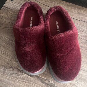 Merrell Women's Hut Moc 2 Slide Cozy Slippers Dark Cherry Size 6